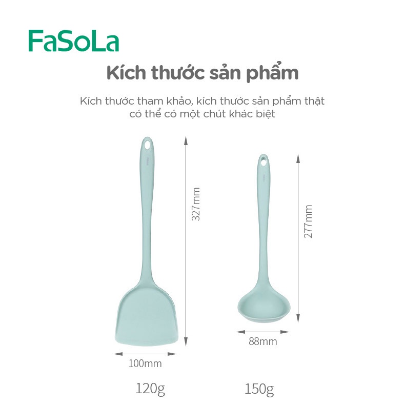Dụng cụ nấu ăn silicon nguyên khối cao cấp FASOLA FSLSH-158