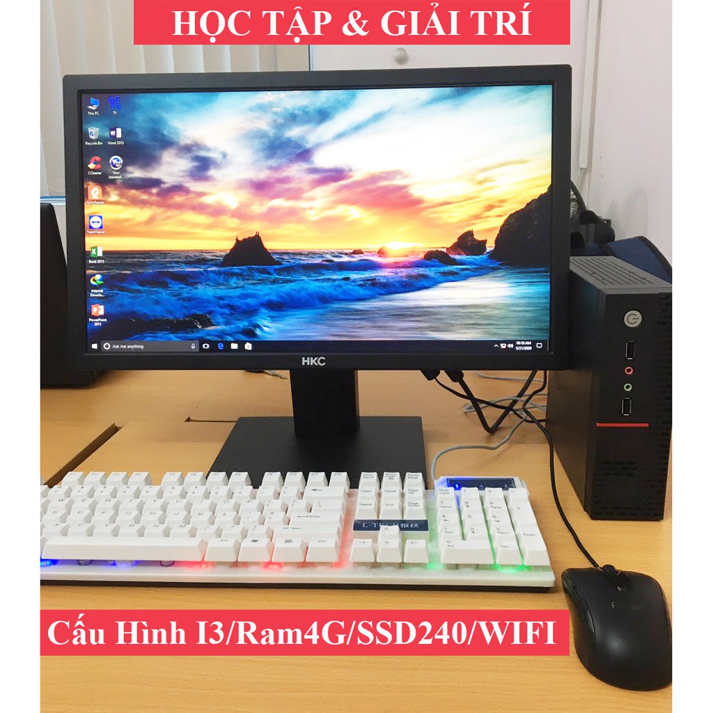 Máy tính bàn PC KIWIVISIO mini nhỏ gọn FREESHIP, chơi game làm việc văn phòng học tập