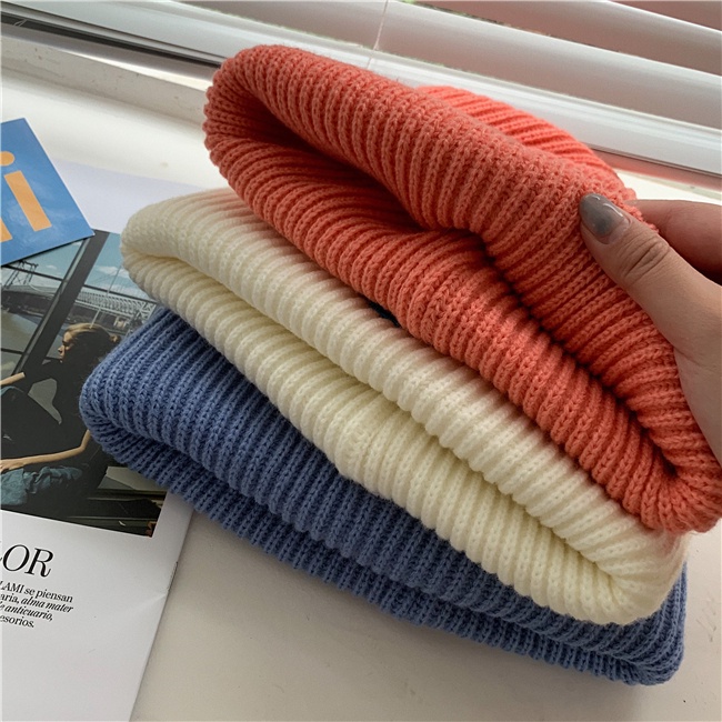 Mũ Len Dày Dặn Giữ Ấm Mùa Đông Phong Cách Hàn Quốc Cho Nữ