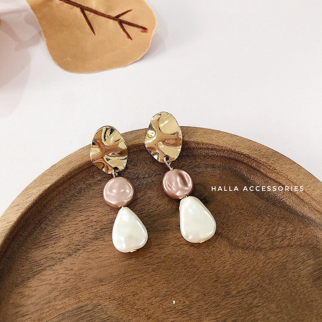 Khuyên tai phối 3 màu cao cấp HALLA BT132