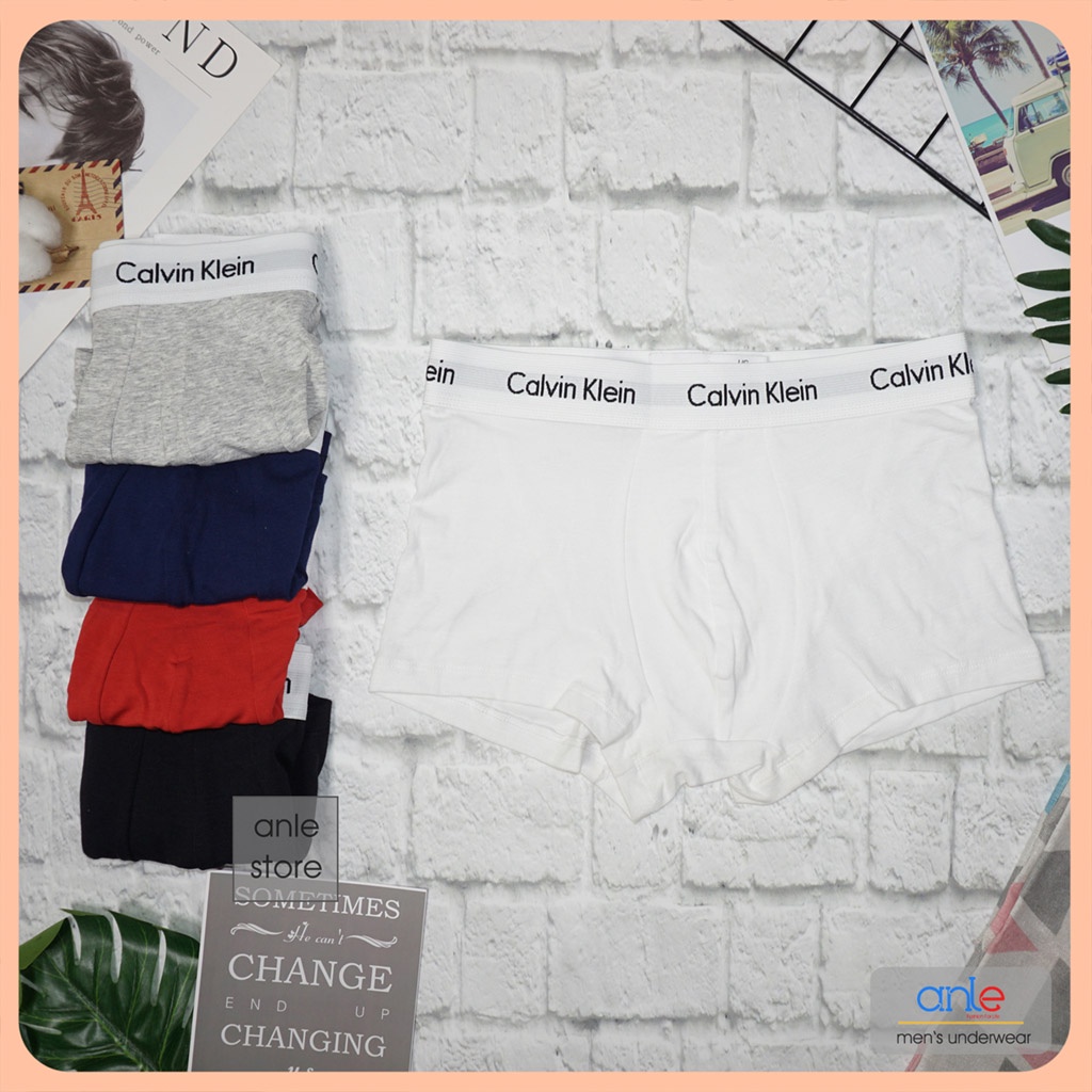 Hộp 5 Quần lót nam Boxer Cotton Thiên nhiên Cao cấp Co dãn 4 chiều hàng cao cấp