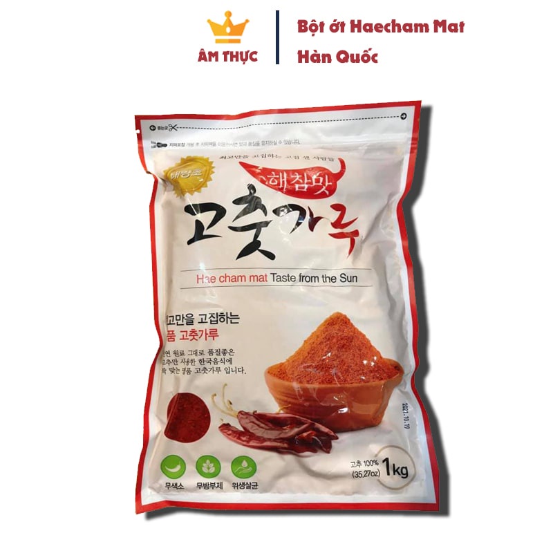 Bột ớt Haecham Mat Hàn Quốc làm kim chi, mỳ cay, tokbokki - Thương Hiệu Hanaro