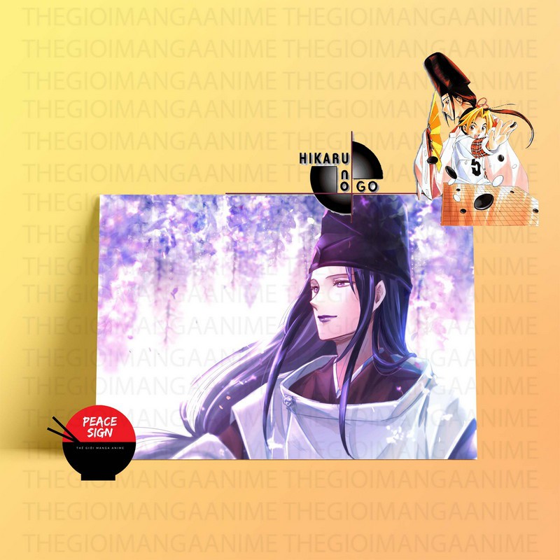 Tấm Postcard cao cấp HIKARU NO GO KÌ THỦ CỜ VÂY giấy 260gsm A5 anime chibi
