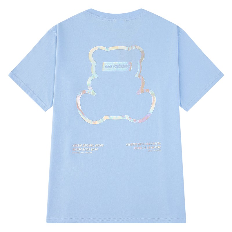 [FREESHIP](CÓ SẴN)Áo thun NELLY HEYBIG unisex tay lỡ,áo thun dáng rộng ánh sáng LED hình gấu mẫu mới 2021 mã T
