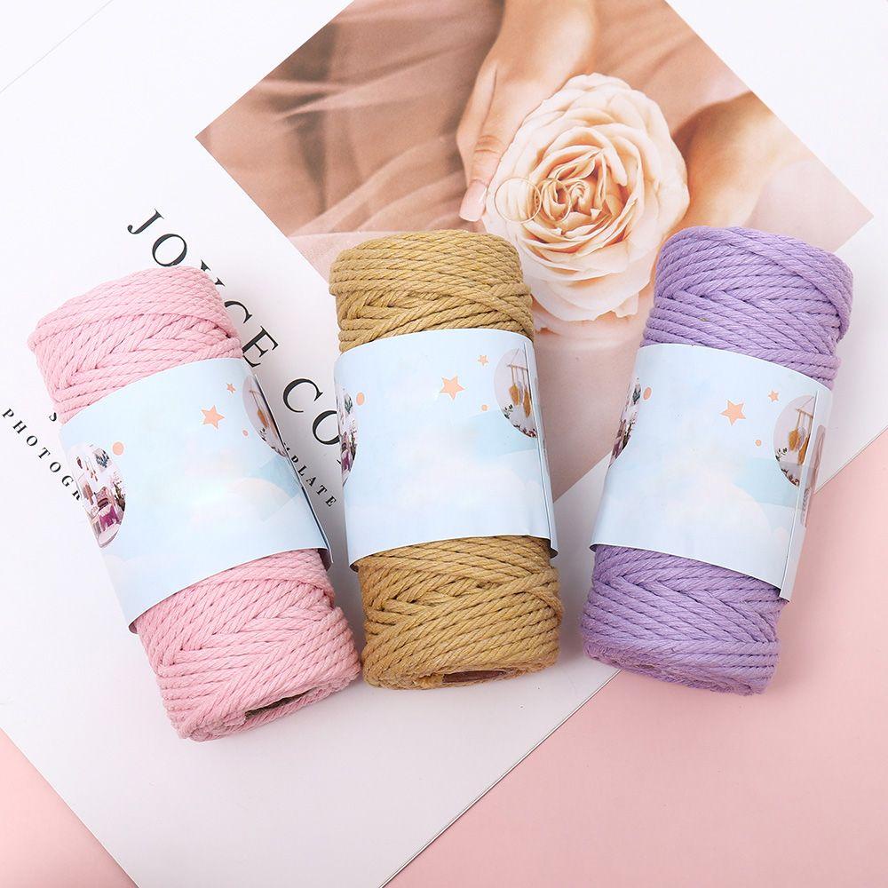 DORAW Cuộn Dây Cotton 3mm Dùng Làm Đồ Trang Trí Phong Cách Boho