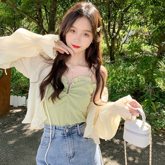 Áo khoác cardigan ZHELIHANGFEI chất liệu vải voan chống nắng cao cấp thời trang