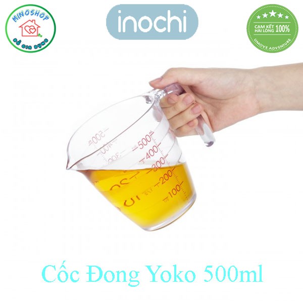 Cốc Đong Chia Vạch Inochi, Cốc Nhựa Định Lượng Dung Dịch Kích Thước 200ml 500ml