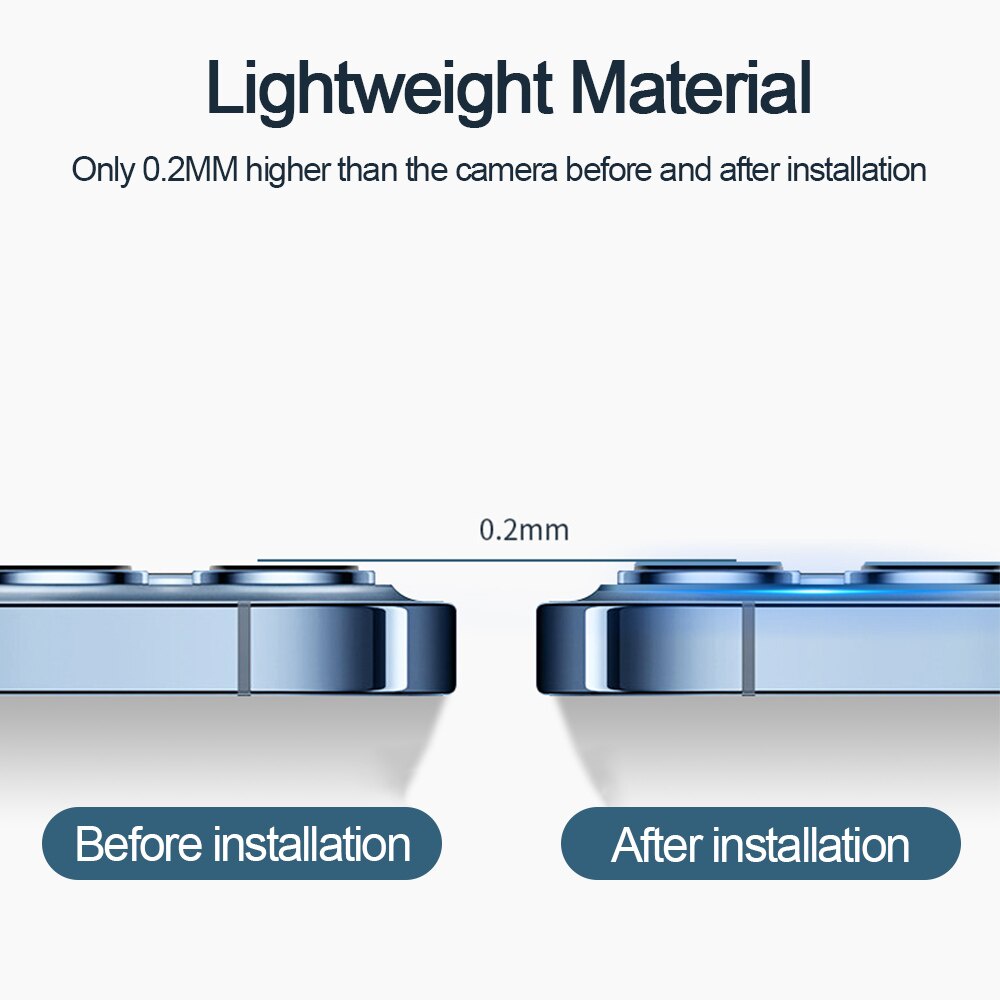Full protection Aluminum camera lens protection for iPhone13 13pro 13promax 12 11 Pro Max 12 mini tempered glass protector