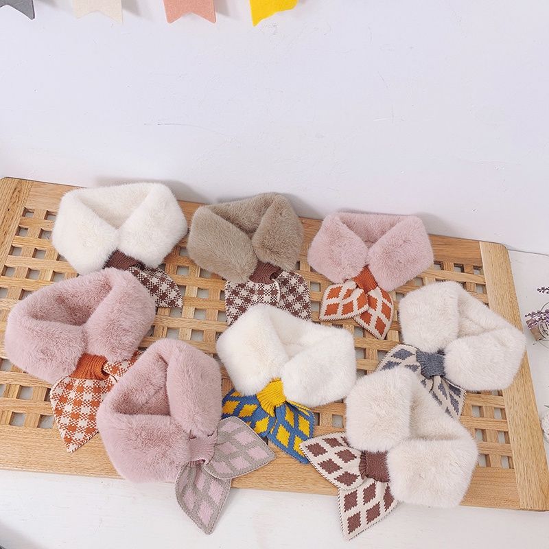 Khăn choàng cổ vải cotton dày mềm mại giữ ấm mùa đông xinh xắn cho bé