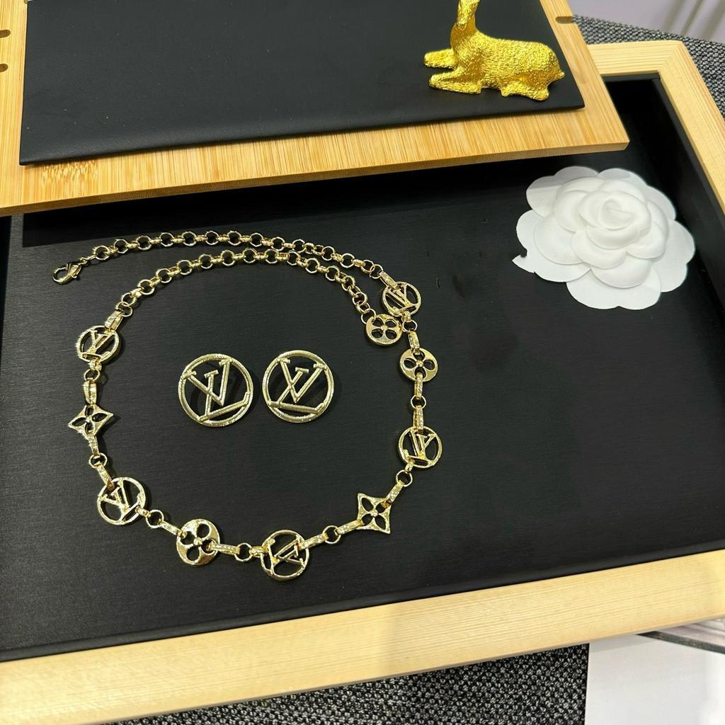 Sét trang sức nữ Ngọc nhân tạo phụ kiện vòng cổ khuyên tai xinh Hari korea accessories