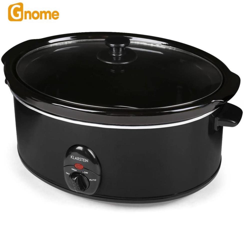 (Hàng Đức) Nồi nấu chậm, hầm chậm slow cooker 6,5l Klarstein Bristol 65, 300W, bảng điều khiển cơ, 3 nấc hầm, có 2 màu đ