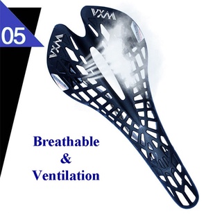 【New High Quality】Ultralight Plastic Bike Saddle Ergonomic Shock Absorption