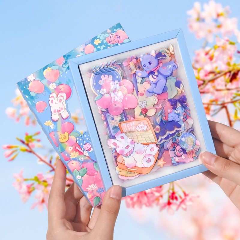50 hình dán cute sticker dễ thương hình dán trong suốt hình dán công chúa sticker hộp sticker trong suốt sticker cute 50 tấm
