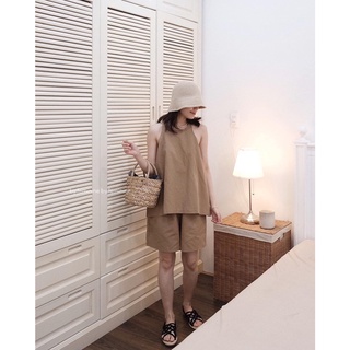 Set Áo Linen, Bộ Cộc Nữ Phong Cách Vintage Chất Đũi March.Clothes