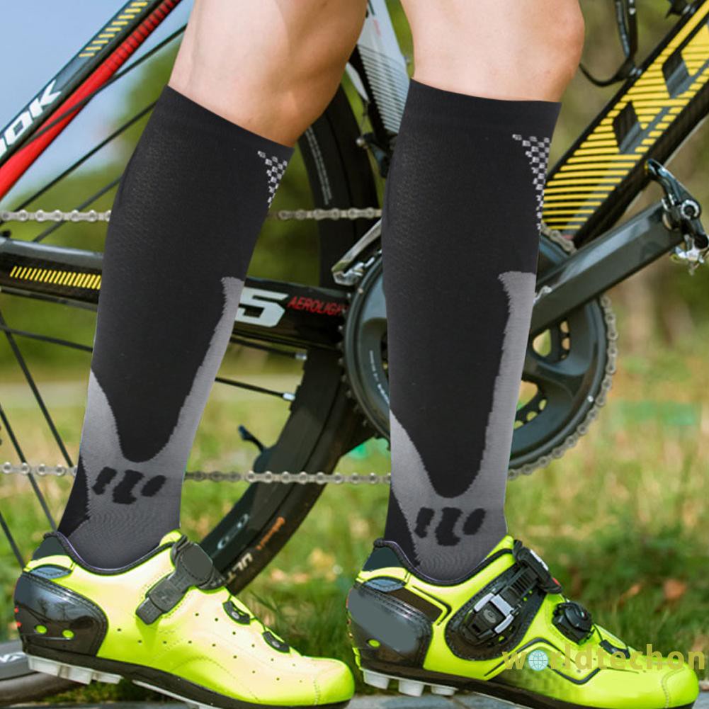 READY STOCK Compression Socks Unisex Sports Cycling Running Football Elastic Stockings