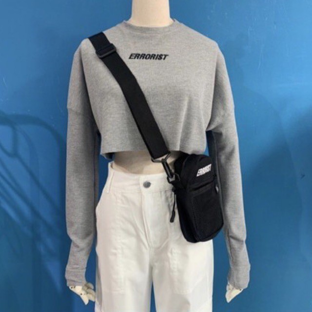 ERRORIST - Crop tay dài xám (có ảnh feedback thật) | BigBuy360 - bigbuy360.vn