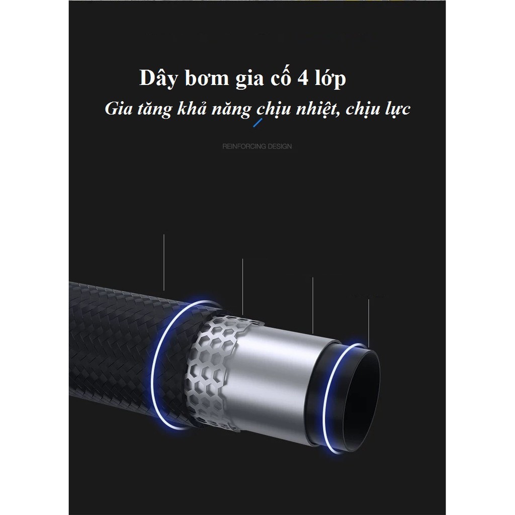 Bơm lốp ô tô, xe hơi điện tử thông minh LB-70, chế độ cài đặt cân và tự ngắt - Nâng cấp mới bơm mạnh & bền hơn