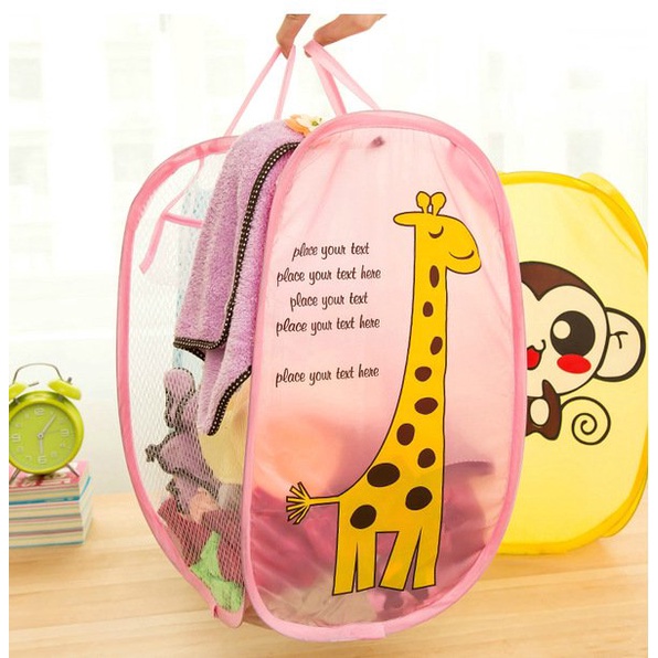 Giỏ Đựng Đồ Vải Lưới Quần Áo Đi Giặt Đựng Đồ Chơi Cho Bé Sọt đựng đồ đa năng H006