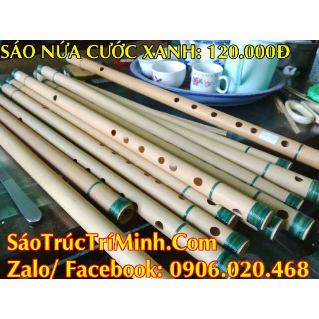 Sáo nứa cước xanh || Shop Cao Trí Minh