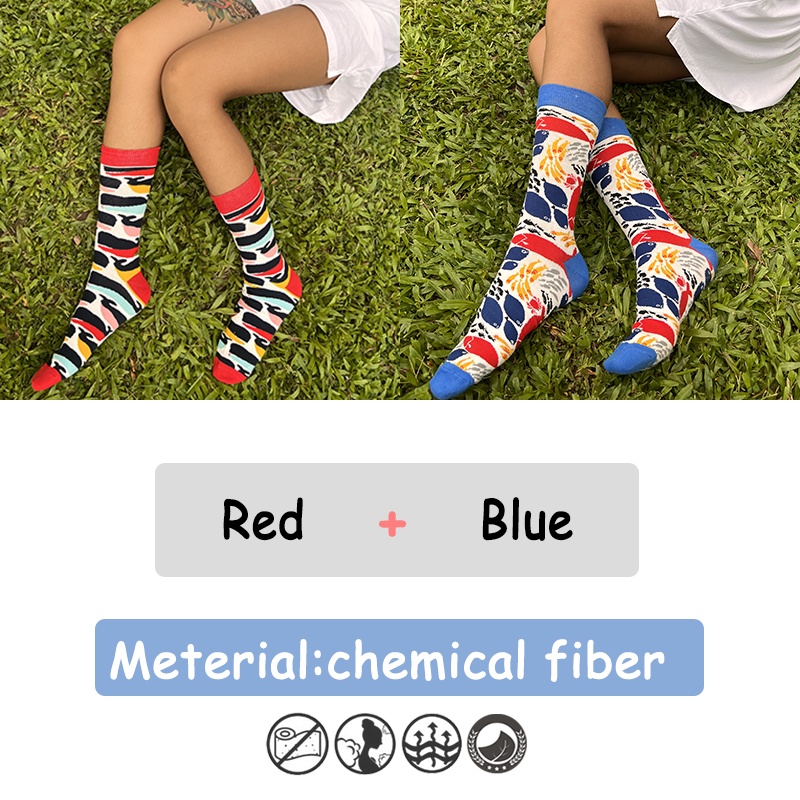 Bộ 2 Đôi Tất Nữ Co Giãn Nhiều Màu Sắc Đáng Yêu