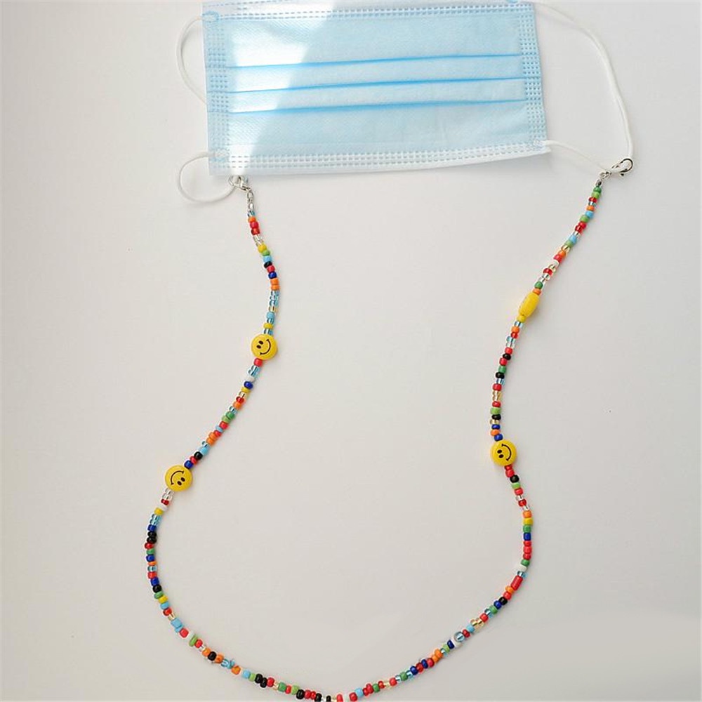 Dây Đeo Khẩu Trang Trang Trí Hình Mặt Cười/Trái Tim Nhiều Màu Sắc Đa Năng Thời Trang 66cm Cho Cặp Đôi