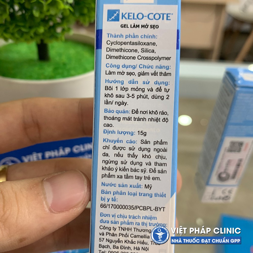 Gel ngăn ngừa và giảm sẹo lồi Kelo Cote