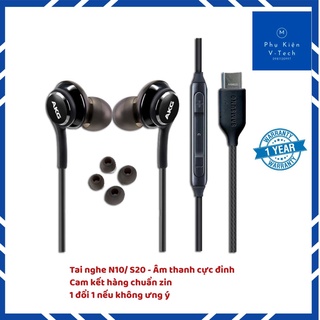 Tai nghe Samsung AKG Note 10/ S20/ S21/ S10/ S10Plus chân Type C zin chính hãng + Tặng 4 nút tai phụ
