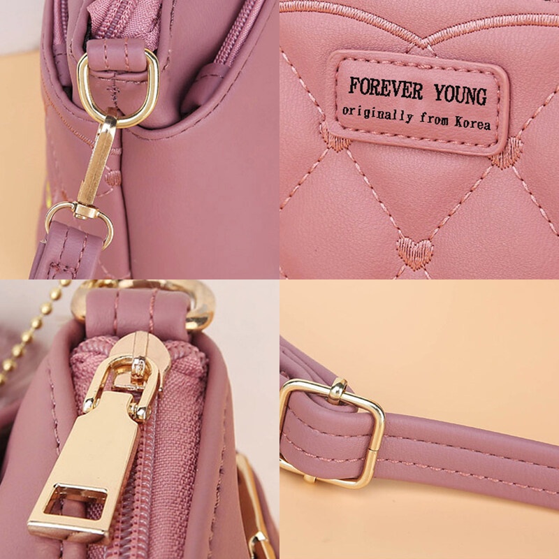 Túi đeo vai nhiều ngăn YADOU thêu họa tiết dễ thương thời trang cho nữ