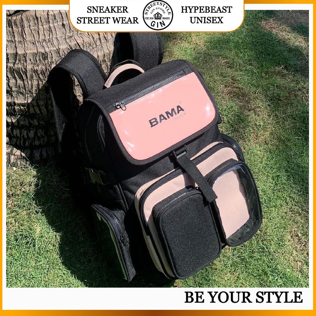 Balo đi học Bama 444 nam nữ đi chơi đi học chất lượng giá rẻ chống nước phong cách ulzzang local brand - Gin Store