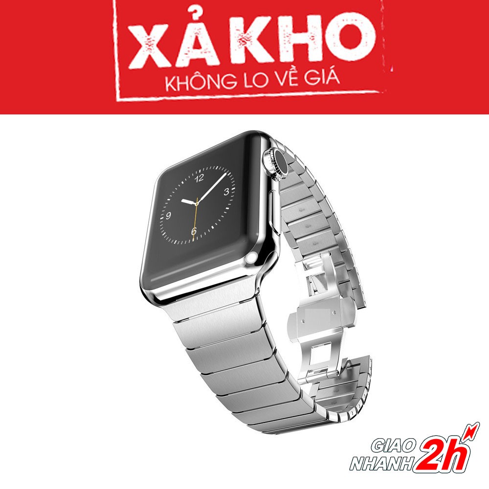 Dây Thép Đồng Hồ Apple Watch Link Bracelet (khoá bướm, tháo mắt dễ dàng)