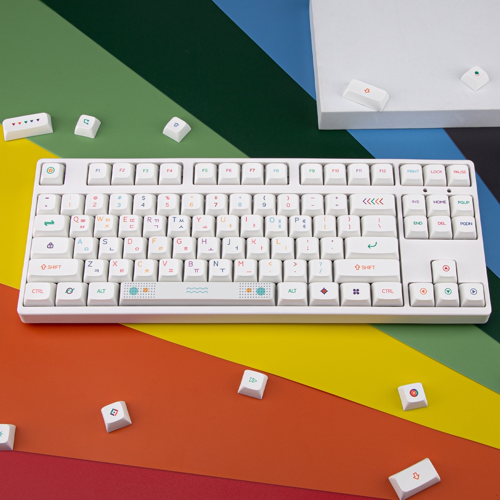 PBT XDA Profile 127 Phím Keycaps Dye Thăng hoa Bố cục ANSI cho bàn phím cơ Công tắc Gateron Kailh Cherry MX