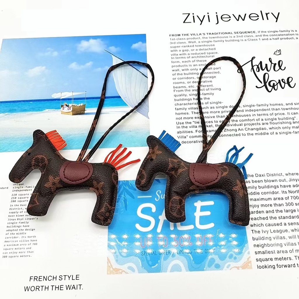 Charm Ngựa Da LV Treo Túi Xách  - Móc Ngựa Da Treo Túi LV Mẫu Mới Nhất