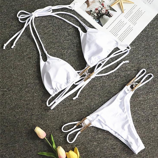 Bộ Bikini Hai Mảnh Màu Tím Đính Đá Gợi Cảm Cho Nữ 2021 | BigBuy360 - bigbuy360.vn