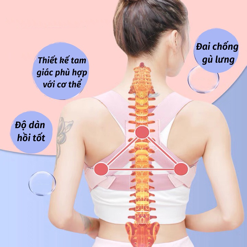 Đai Chống Gù Lưng Đai Hỗ Trợ Chỉnh Sửa Tư Thế Cơ Thể Chất Lượng Cao KHO GIA DỤNG TRẦN PHÚ