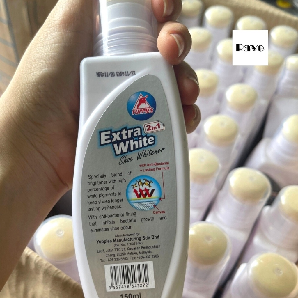 CHẤT LÀM TRẮNG GIẦY THỂ THAO CAO CẤP YUPPIES EXTRA WHITE NHẬP KHẨU CHÍNH HÃNG MALAYSIA 75ML