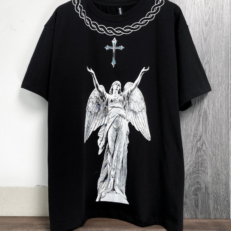 Áo Phông 196 Store The Bad God Họa Tiết Nữ Thần Chất Liệu Cotton Dày Dặn - Lỗi 1 Đổi 1