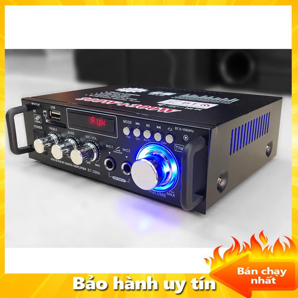 Âmly karaoke mini, Âm ly giá rẻ, Amly Mini Bluetooth BT-298A cao cấp, chức năng đa dạng BẢO HÀNH UY TÍN