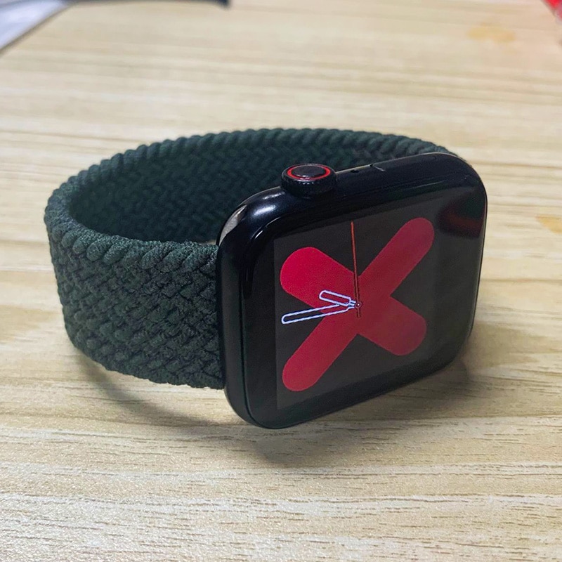 Dây Nylon Bện Cho Đồng Hồ Apple Watch 6 5 3 Band 44mm 40mm 38mm 42mm Series 6 5 4 2 1