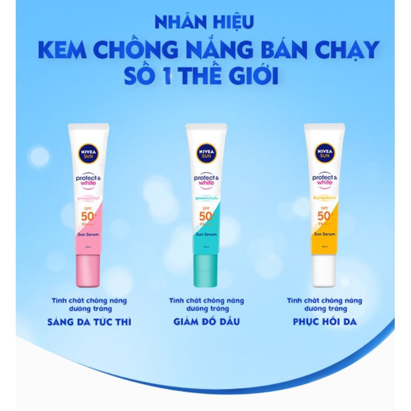 Tinh chất chống nắng NIVEA  Protect & White SPF50+ PA+++ (30ml) - Đức Chính Hãng