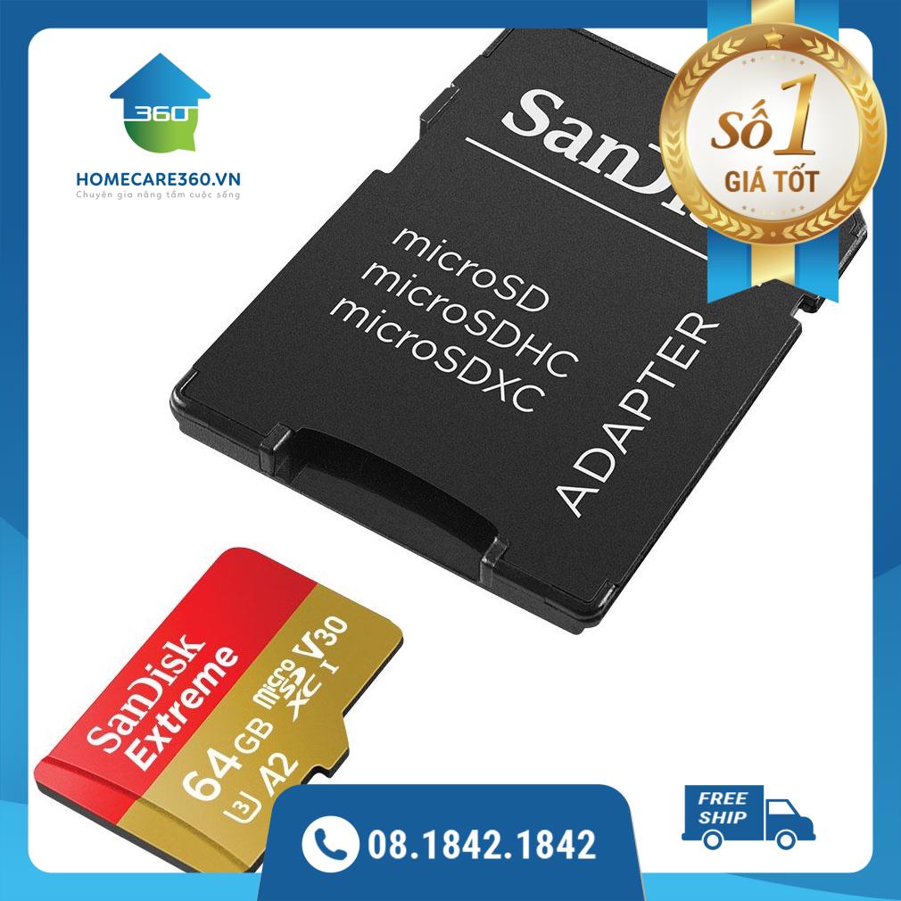 Thẻ nhớ 64GB MicroSDXC Sandisk Extreme A2 160/60 MBs - Like New