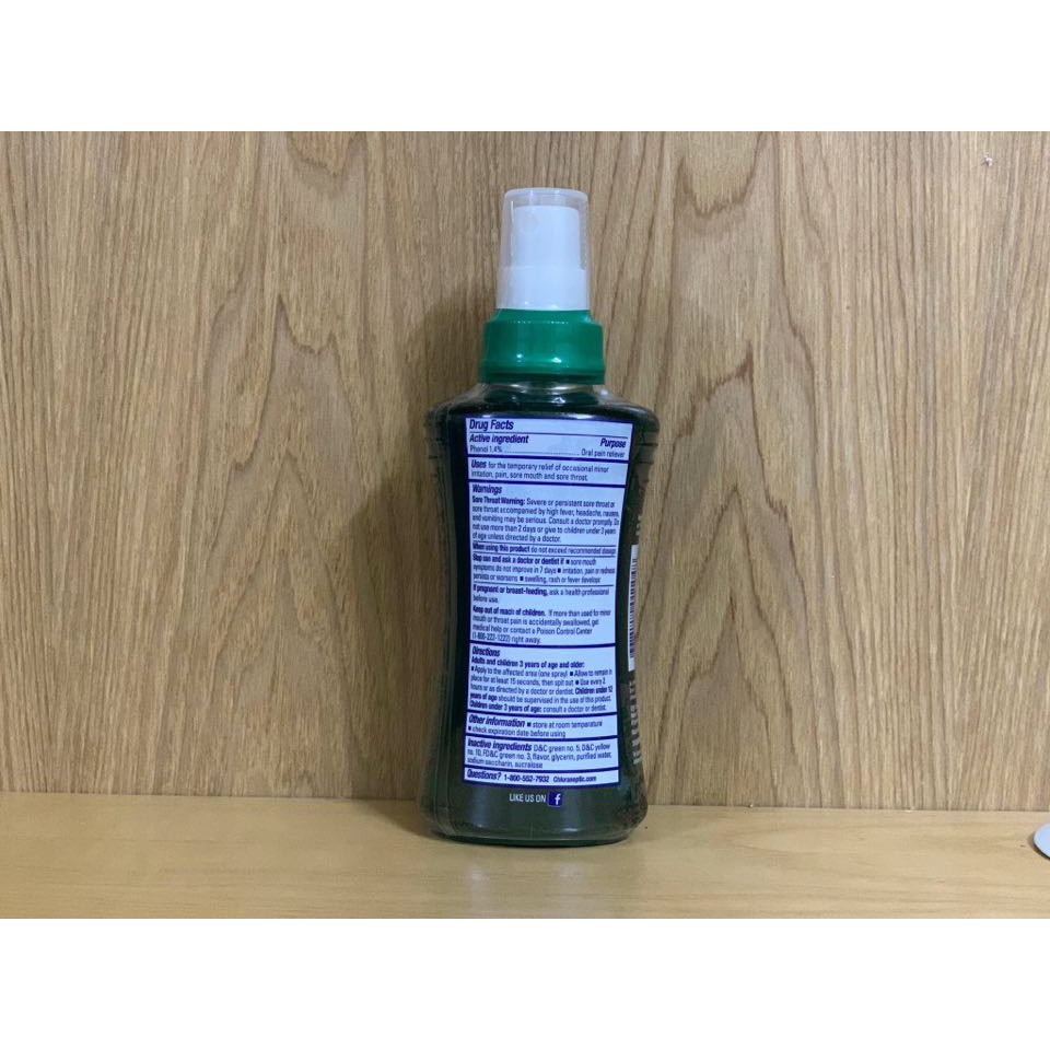 Chai xịt giảm đau họng chloraseptic sore throat 177ml của Mỹ Hương