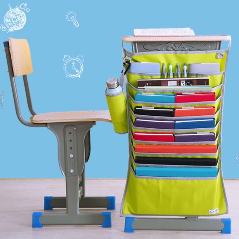 Túi oxford 14 ngăn thông minh kèm giỏ đựng đồ uống, túi treo bàn tiết kiệm diện tích - giao màu ngẫu nhiên