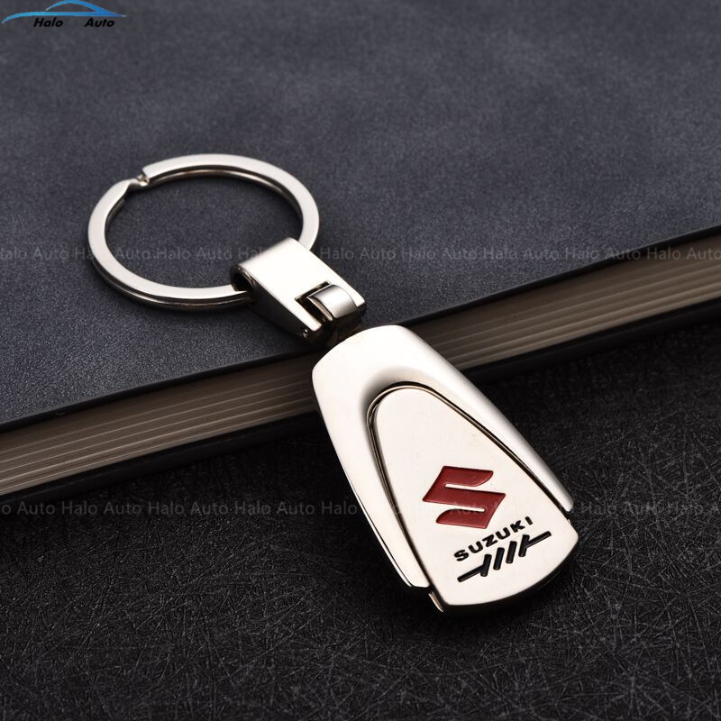 Móc Khóa Logo Bằng Thép Không Gỉ Cho Xe Suzuki