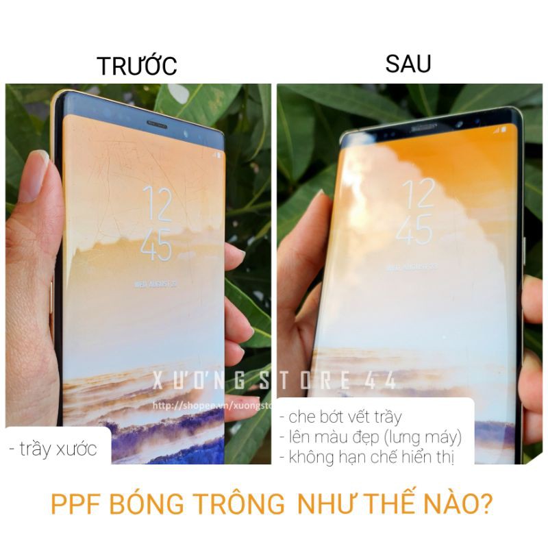 [Note20/20U] Dán dẻo PPF Samsung Note 20 Ultra bóng chống trầy xước, nhám chống vân tay