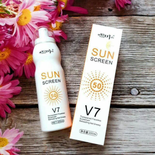 ❤️❤️❤️ Xịt chống nắng V7 Sun Screen spf 50
