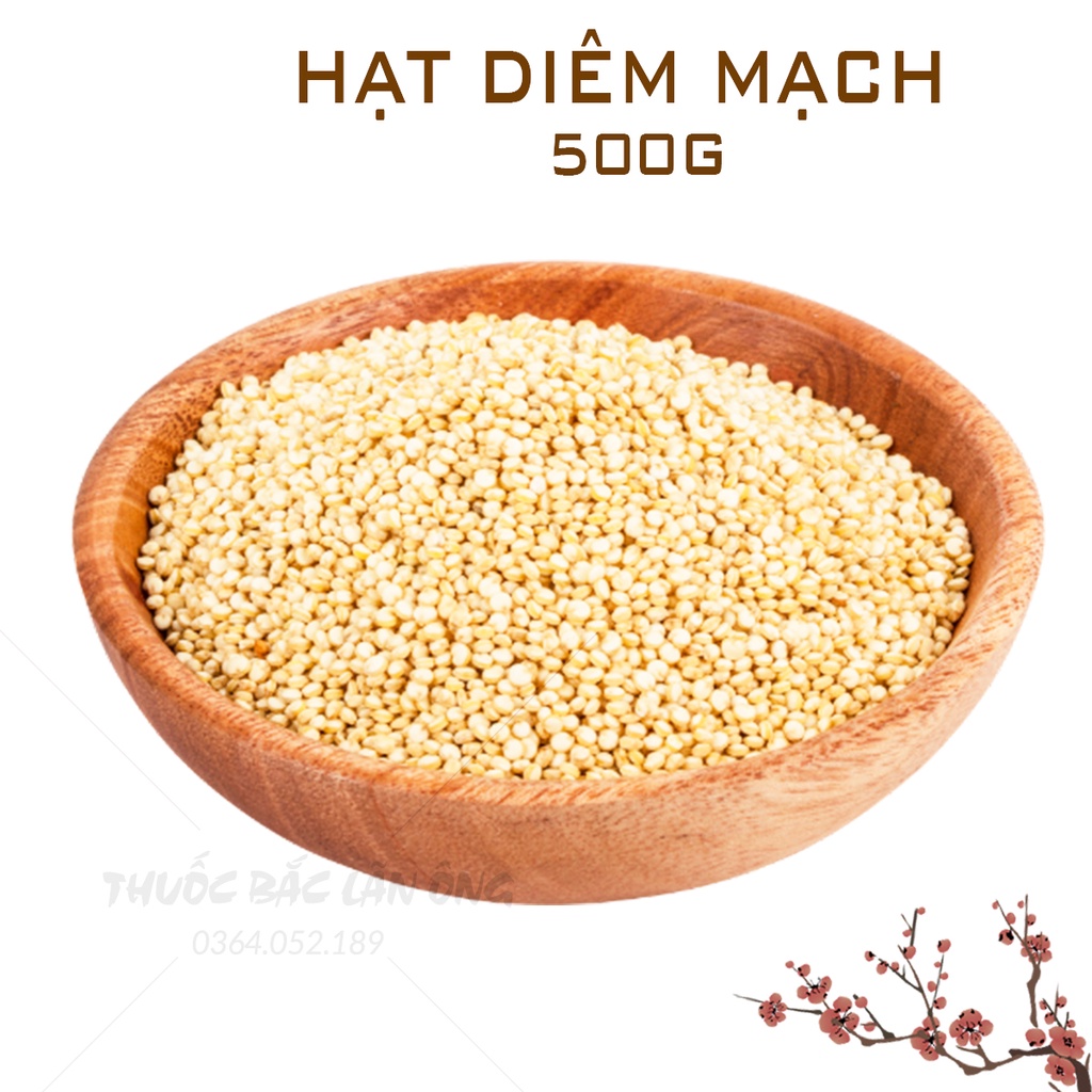 Hạt diêm mạch hữu cơ 500g ( Hạt quinoa trắng làm ngũ cốc dinh dưỡng thơm ngon dành cho người ăn kiêng)