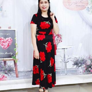 Đầm maxi trung niên