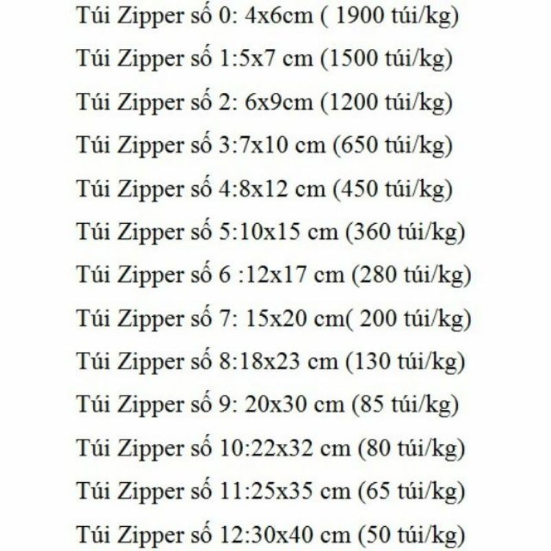 TÚI ZIP VIỀN ĐỎ LOẠI DẦY TỐT(0,5Kg)