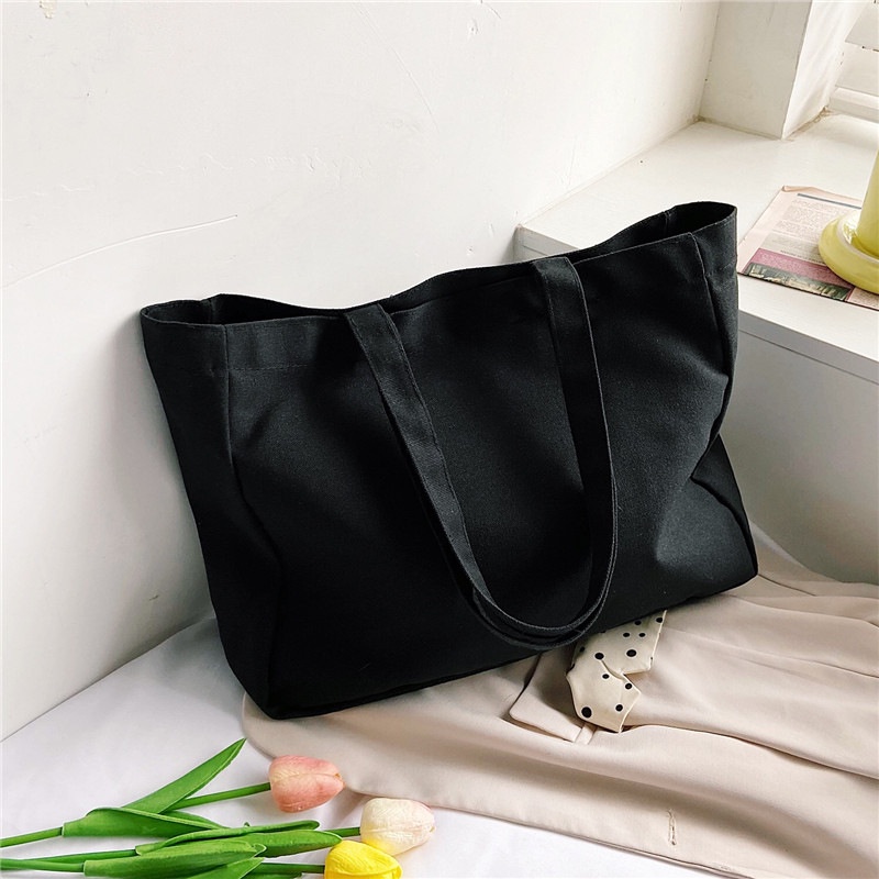 Túi Xách Canvas Sức Chứa Lớn In Chữ One Piece Cho Nữ