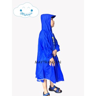 Áo mưa bít em bé - nhựa - xanh dương